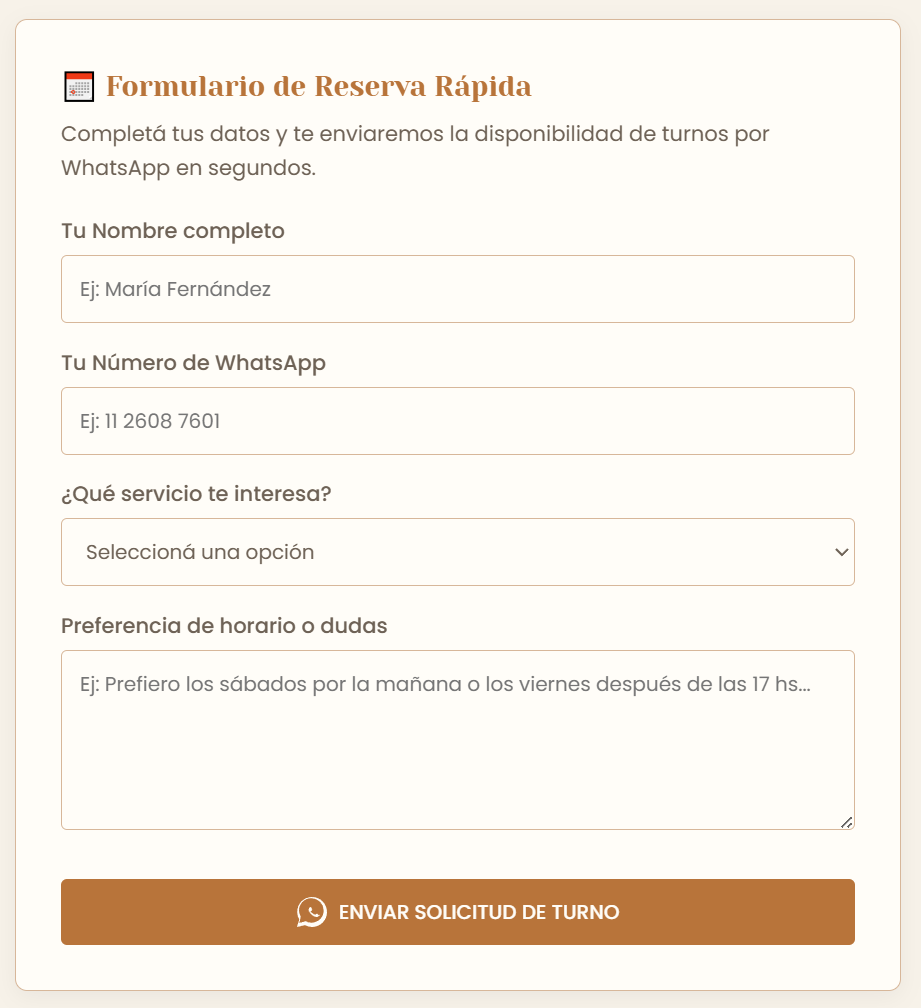 Formulario WhatsApp